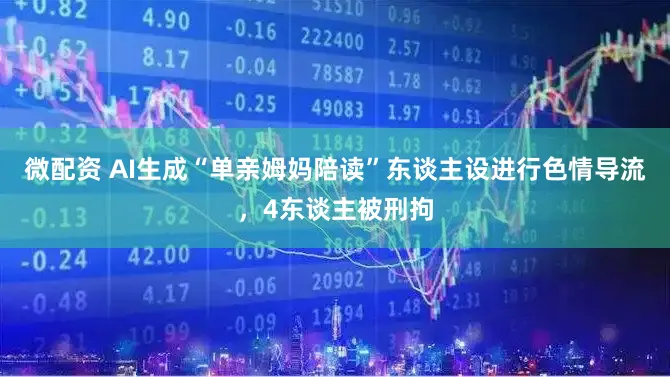 微配资 AI生成“单亲姆妈陪读”东谈主设进行色情导流，4东谈主被刑拘