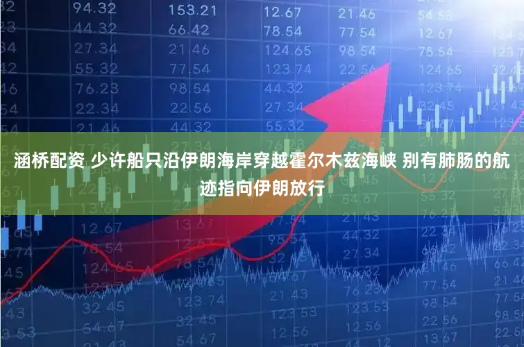 涵桥配资 少许船只沿伊朗海岸穿越霍尔木兹海峡 别有肺肠的航迹指向伊朗放行