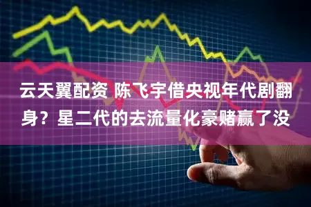 云天翼配资 陈飞宇借央视年代剧翻身？星二代的去流量化豪赌赢了没